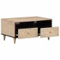 vidaXL Mesa de centro de madera maciza mango 80x54x40 cm vidaXL Mesa de centro de madera maciza mango 80x54x40 cm