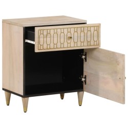 vidaXL Mesita de noche madera maciza de mango 50x33x60 cm