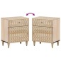 vidaXL Mesita de noche madera maciza de mango 50x33x60 cm vidaXL Mesita de noche madera maciza de mango 50x33x60 cm