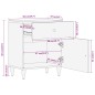 vidaXL Mesita de noche madera maciza de mango 50x33x60 cm vidaXL Mesita de noche madera maciza de mango 50x33x60 cm