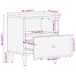 vidaXL Mesita de noche de madera maciza de mango 40x33x46 cm