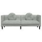 vidaXL Sofá con cojines de 3 plazas terciopelo gris claro vidaXL Sofá con cojines de 3 plazas terciopelo gris claro