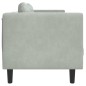 vidaXL Sofá con cojines de 3 plazas terciopelo gris claro vidaXL Sofá con cojines de 3 plazas terciopelo gris claro