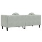 vidaXL Sofá con cojines de 3 plazas terciopelo gris claro vidaXL Sofá con cojines de 3 plazas terciopelo gris claro