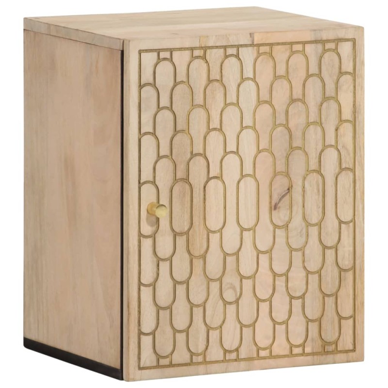 vidaXL Armario de baño de pared madera maciza de mango 38x33x48 cm vidaXL Armario de baño de pared madera maciza de mango 38x33x48 cm