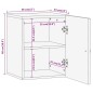 vidaXL Armario de baño de pared madera maciza de mango 38x33x48 cm vidaXL Armario de baño de pared madera maciza de mango 38x33x48 cm