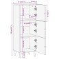 vidaXL Aparador alto madera maciza de mango 40x33x110 cm