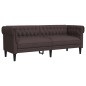 vidaXL Juego de sofás 2 piezas tela marrón oscuro vidaXL Juego de sofás 2 piezas tela marrón oscuro