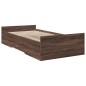 vidaXL Cama con cajones madera de ingeniería marrón roble 75x190 cm vidaXL Cama con cajones madera de ingeniería marrón roble 75x190 cm