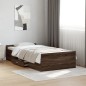 vidaXL Cama con cajones madera de ingeniería marrón roble 75x190 cm vidaXL Cama con cajones madera de ingeniería marrón roble 75x190 cm