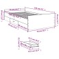 vidaXL Cama con cajones madera de ingeniería marrón roble 75x190 cm vidaXL Cama con cajones madera de ingeniería marrón roble 75x190 cm