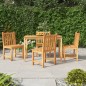vidaXL Juego de comedor para jardín 5 piezas madera maciza de teca vidaXL Juego de comedor para jardín 5 piezas madera maciza de teca