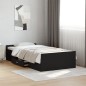 vidaXL Cama con cajones madera de ingeniería negra 90x200 cm vidaXL Cama con cajones madera de ingeniería negra 90x200 cm