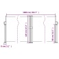 vidaXL Toldo lateral retráctil marrón 120x1000 cm