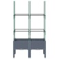 vidaXL Jardinera con enrejado PP gris 80x40x142,5 cm vidaXL Jardinera con enrejado PP gris 80x40x142,5 cm