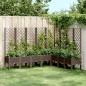 vidaXL Jardinera con enrejado PP marrón 200x160x142 cm vidaXL Jardinera con enrejado PP marrón 200x160x142 cm