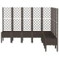 vidaXL Jardinera con enrejado PP marrón 200x160x142 cm vidaXL Jardinera con enrejado PP marrón 200x160x142 cm