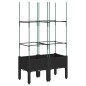 vidaXL Jardinera con enrejado PP negro 80x40x142,5 cm vidaXL Jardinera con enrejado PP negro 80x40x142,5 cm
