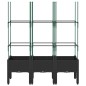 vidaXL Jardinera con enrejado PP negro 120x40x142,5 cm
