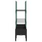 vidaXL Jardinera con enrejado PP negro 120x40x142,5 cm