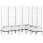 vidaXL Jardinera con enrejado PP blanco 160x120x142 cm vidaXL Jardinera con enrejado PP blanco 160x120x142 cm