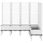 vidaXL Jardinera con enrejado PP blanco 160x120x142 cm vidaXL Jardinera con enrejado PP blanco 160x120x142 cm