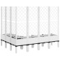 vidaXL Jardinera con enrejado PP blanco 160x120x142 cm vidaXL Jardinera con enrejado PP blanco 160x120x142 cm