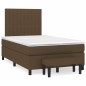 vidaXL Cama box spring con colchón tela marrón oscuro 120x190 cm vidaXL Cama box spring con colchón tela marrón oscuro 120x190 cm