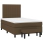vidaXL Cama box spring con colchón tela marrón oscuro 120x190 cm vidaXL Cama box spring con colchón tela marrón oscuro 120x190 cm