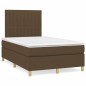 vidaXL Cama box spring con colchón y LED tela marrón oscuro 120x190 cm vidaXL Cama box spring con colchón y LED tela marrón oscuro 120x190 cm