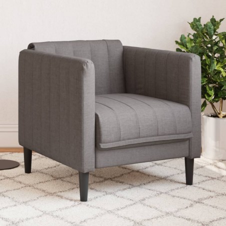 vidaXL Sillón de tela gris taupe