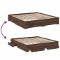 vidaXL Cama con cajones madera ingeniería marrón roble 200x200 cm vidaXL Cama con cajones madera ingeniería marrón roble 200x200 cm