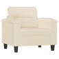 vidaXL Sillón de tela de microfibra beige 60 cm vidaXL Sillón de tela de microfibra beige 60 cm