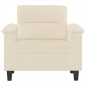 vidaXL Sillón de tela de microfibra beige 60 cm vidaXL Sillón de tela de microfibra beige 60 cm