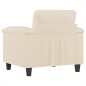 vidaXL Sillón de tela de microfibra beige 60 cm vidaXL Sillón de tela de microfibra beige 60 cm