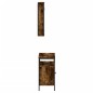 vidaXL Set de muebles baño 2 pzas madera contrachapada roble ahumado vidaXL Set de muebles baño 2 pzas madera contrachapada roble ahumado