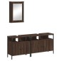 vidaXL Set de muebles baño 3 pzas madera contrachapada roble marrón vidaXL Set de muebles baño 3 pzas madera contrachapada roble marrón