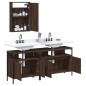 vidaXL Set de muebles baño 3 pzas madera contrachapada roble marrón vidaXL Set de muebles baño 3 pzas madera contrachapada roble marrón