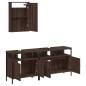 vidaXL Set de muebles baño 3 pzas madera contrachapada roble marrón vidaXL Set de muebles baño 3 pzas madera contrachapada roble marrón