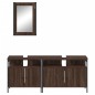 vidaXL Set de muebles baño 3 pzas madera contrachapada roble marrón vidaXL Set de muebles baño 3 pzas madera contrachapada roble marrón