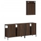 vidaXL Set de muebles baño 3 pzas madera contrachapada roble marrón vidaXL Set de muebles baño 3 pzas madera contrachapada roble marrón