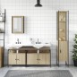vidaXL Juego de muebles de baño 4 pzas contrachapada roble Sonoma vidaXL Juego de muebles de baño 4 pzas contrachapada roble Sonoma