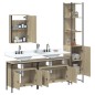 vidaXL Juego de muebles de baño 4 pzas contrachapada roble Sonoma vidaXL Juego de muebles de baño 4 pzas contrachapada roble Sonoma