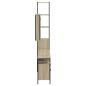 vidaXL Juego de muebles de baño 4 pzas contrachapada roble Sonoma vidaXL Juego de muebles de baño 4 pzas contrachapada roble Sonoma