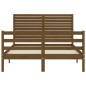 vidaXL Estructura de cama matrimonio con cabecero madera marrón miel