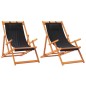 vidaXL Sillas de playa plegables 2 unidades tela negro vidaXL Sillas de playa plegables 2 unidades tela negro