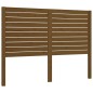 vidaXL Estructura de cama matrimonio con cabecero madera marrón miel