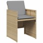 vidaXL Sillones jardín con cojines 4 uds ratán sintético beige mezcla vidaXL Sillones jardín con cojines 4 uds ratán sintético beige mezcla