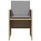 vidaXL Sillones jardín con cojines 4 uds ratán sintético beige mezcla vidaXL Sillones jardín con cojines 4 uds ratán sintético beige mezcla