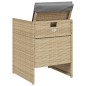 vidaXL Sillones jardín con cojines 4 uds ratán sintético beige mezcla vidaXL Sillones jardín con cojines 4 uds ratán sintético beige mezcla